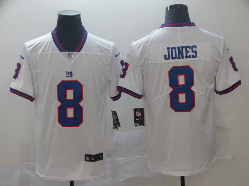 Men New York Giants 8 Jones White Nike Vapor Untouchable Limited Player NFL Jerseys